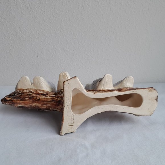 Signed Ceramic Birds on Branch Piece Hand made Art Handmade Sculpture - Picture 3 of 7